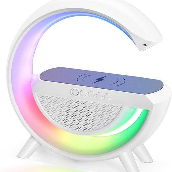 LED Wireless Charging Speaker, BT 5.0 Portable Wireless Bluetooth Speaker